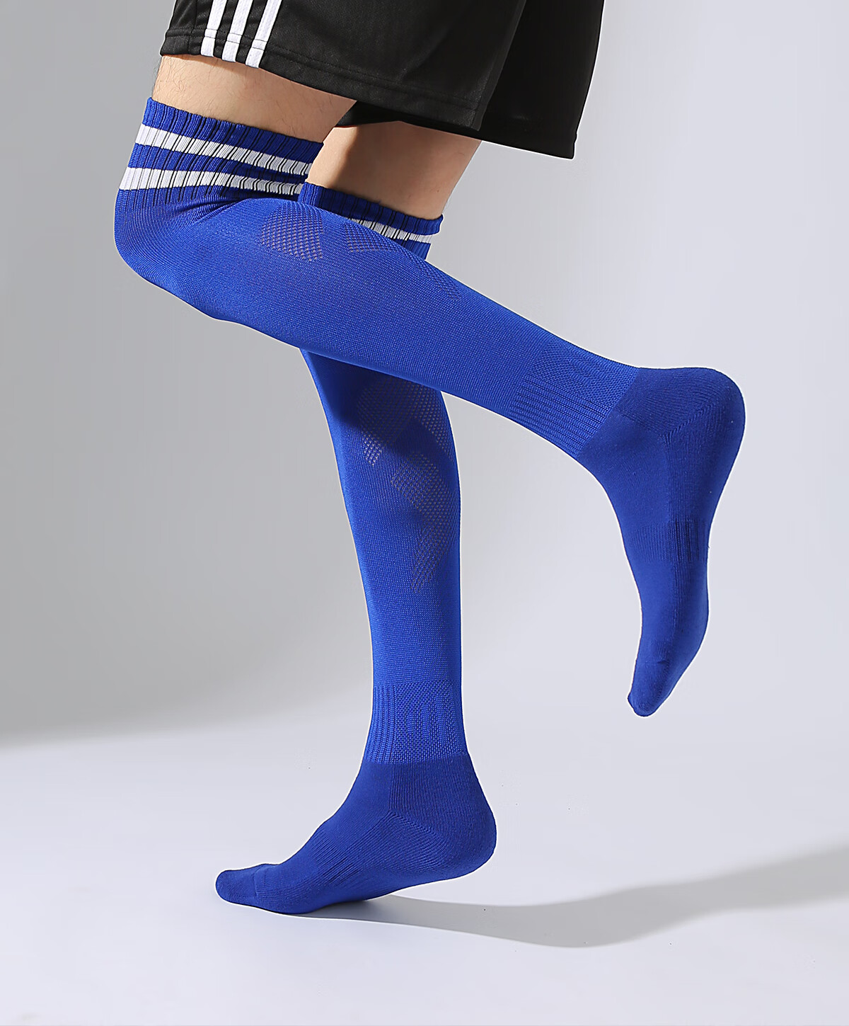 Caspian Wolf Men's Long Over-the-Knee Football Socks Non-Slip Kids' Soccer Training Socks 5