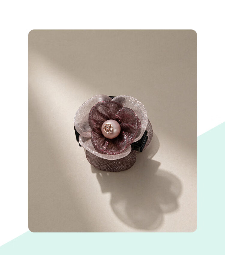 CHIMERA AB-Side Floral Hair Claw Clip, Shark Clip, Back of Head Hair Accessory, High-End Hairpin, Hair Ornament, Birthday Gift for Wome 1