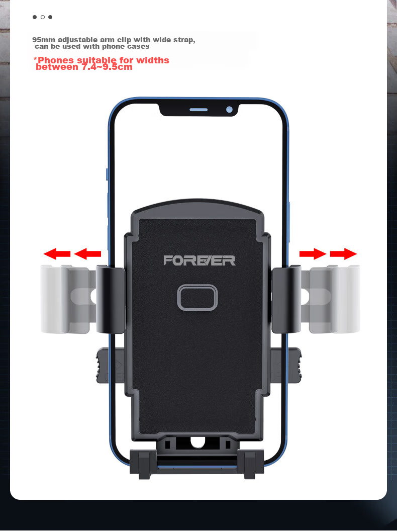 FOREVER Universal Phone Holder for Mountain Bikes, Road Bikes, Electric Bikes, Motorcycles, Cycling Accessories, Food Delivery And Navigation Mount, Shock-Absorbing Handlebar Clamp 14