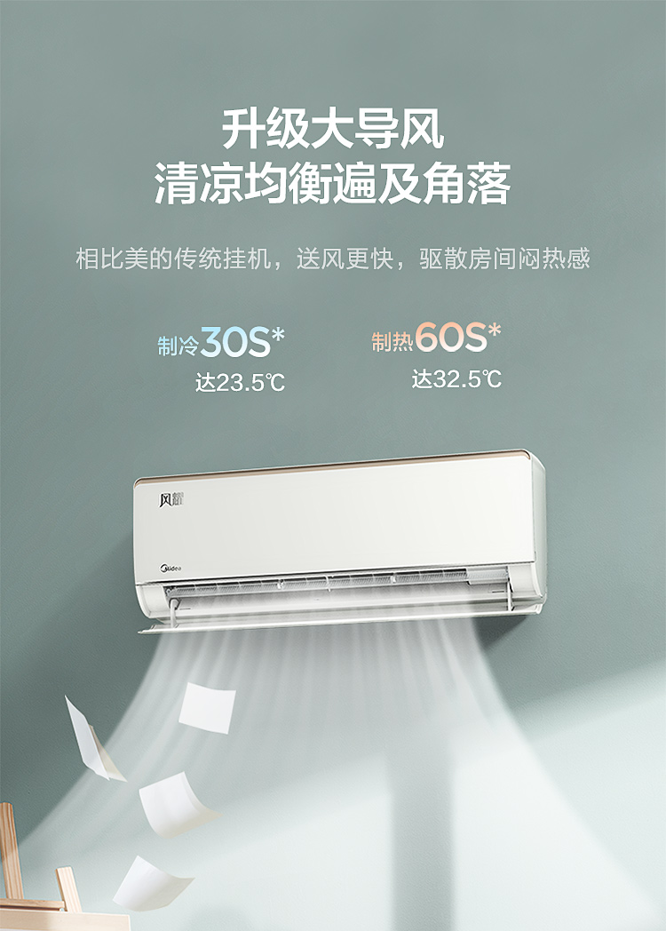 105851-美的(Midea) 新能效 风耀 大1匹 智能家电 变频冷暖 壁挂式空调 高温蒸汽自洁 以旧换新 KFR-26GW/N8VJE3-详情图
