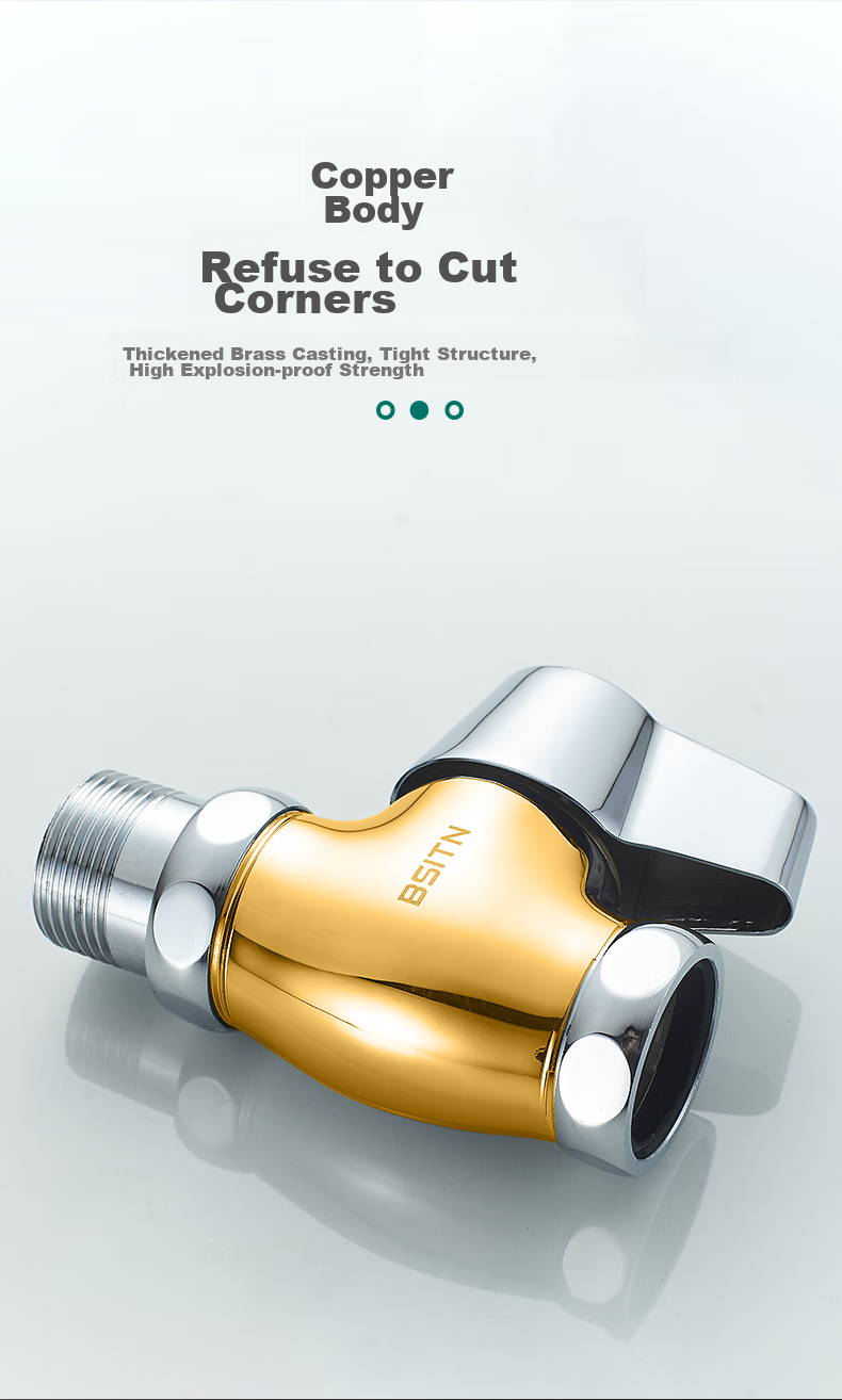 BSITN Toilet Foot Pedal Flush Valve, Squatting Toilet Foot-Operated Brass Flush Valve B5009 3