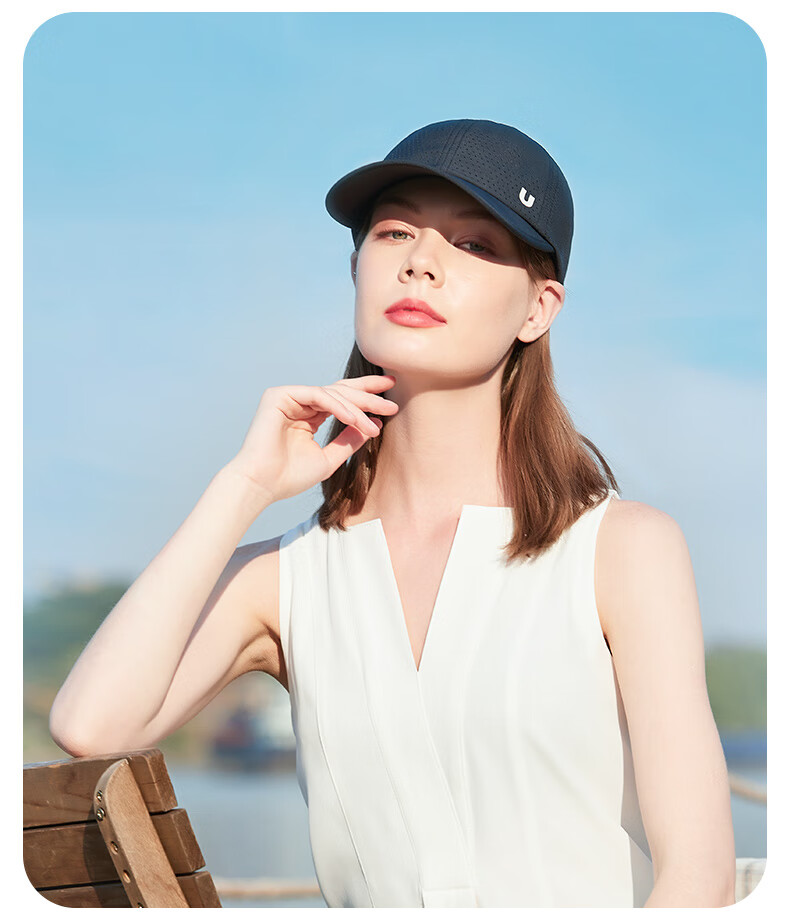 UV100 Cool-Feeling Baseball Cap for Men And Women, Lightweight Breathable UV Protection Ice Silk Sun Hat 22344 Dark Night Black 18