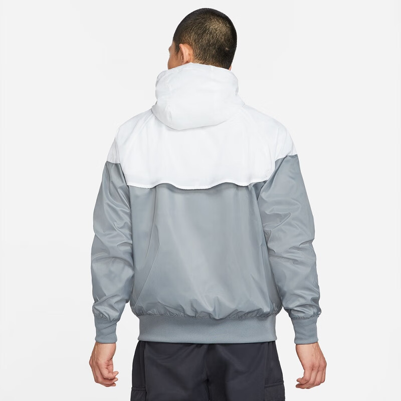 NIKE Men's Spring And Summer Woven Hooded Jacket, Sports Casual, DA0002-135 White XL 5