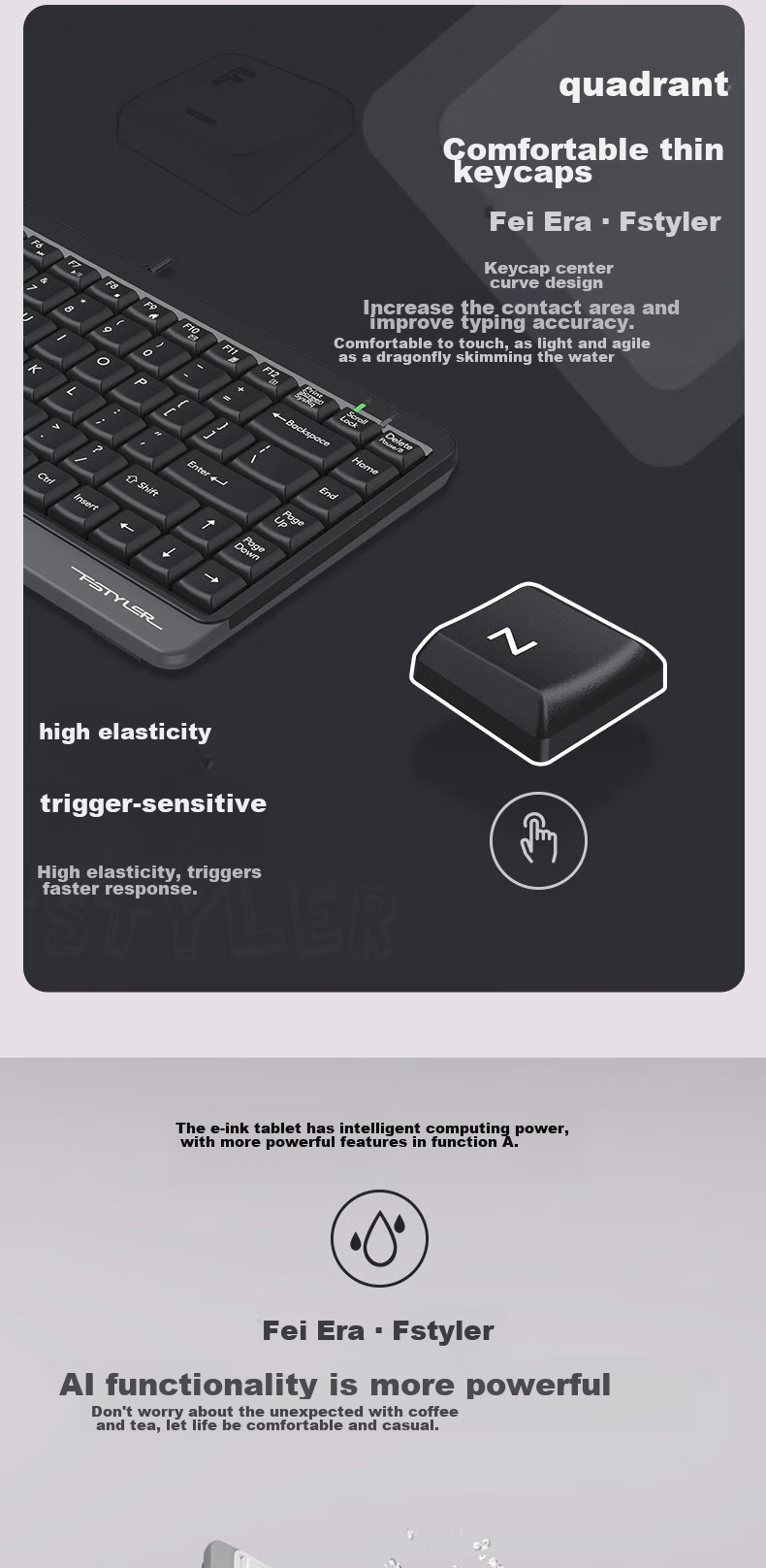A4TECH FK11, 86-Key Wired Keyboard, Membrane Keyboard for Laptop And Office Use, Portable Small Keyboard, Compact Size, Fei Shidai, Su Kong Hai Color, Wired 5