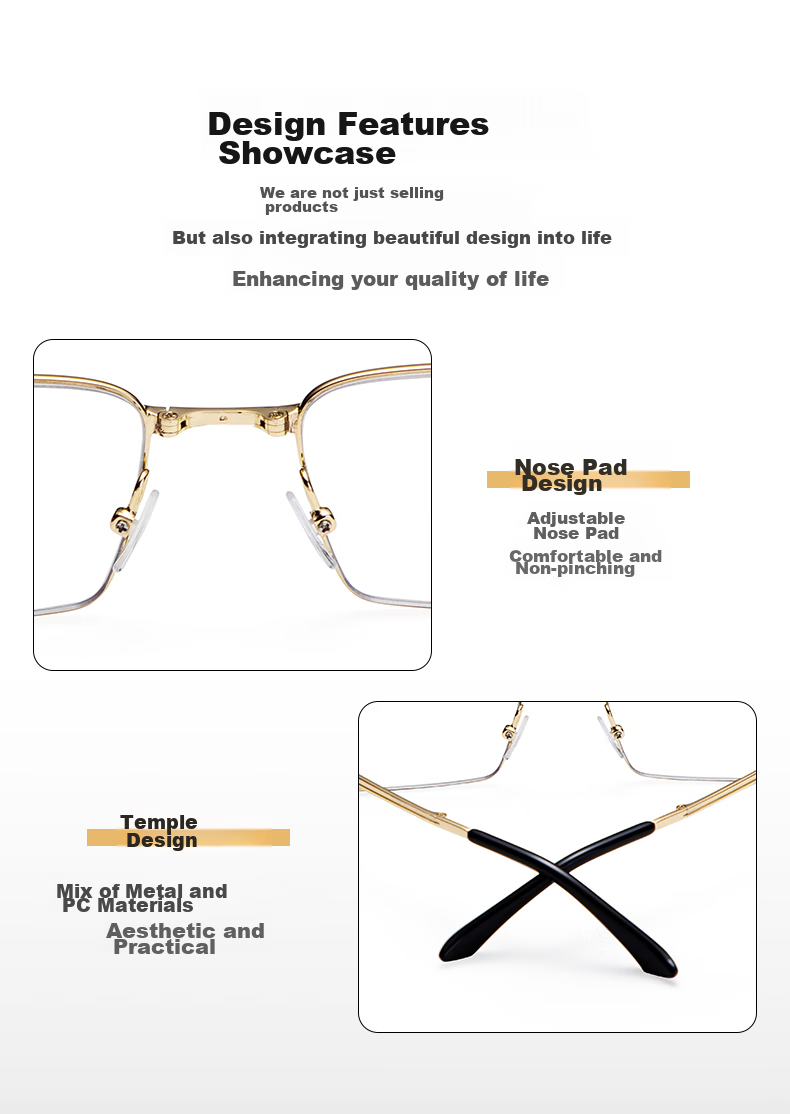 ARNO FOCUS ON YOUR EYES Reading Glasses for Men And Women, Anti-Blue Light, German Imported, Fashionable Ultra-Light Foldable Convenient Reading Glasses A1066J 100 Degrees 9