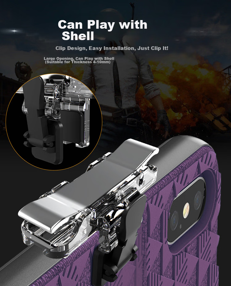 KMaxAI Peace Elite Aiming Assist, Automatic Gun Pressing, Four-Finger Mechanical Buttons, Quick Response, Mobile Game Peripheral GMAJ-XJT Gaming Assist Butto 5