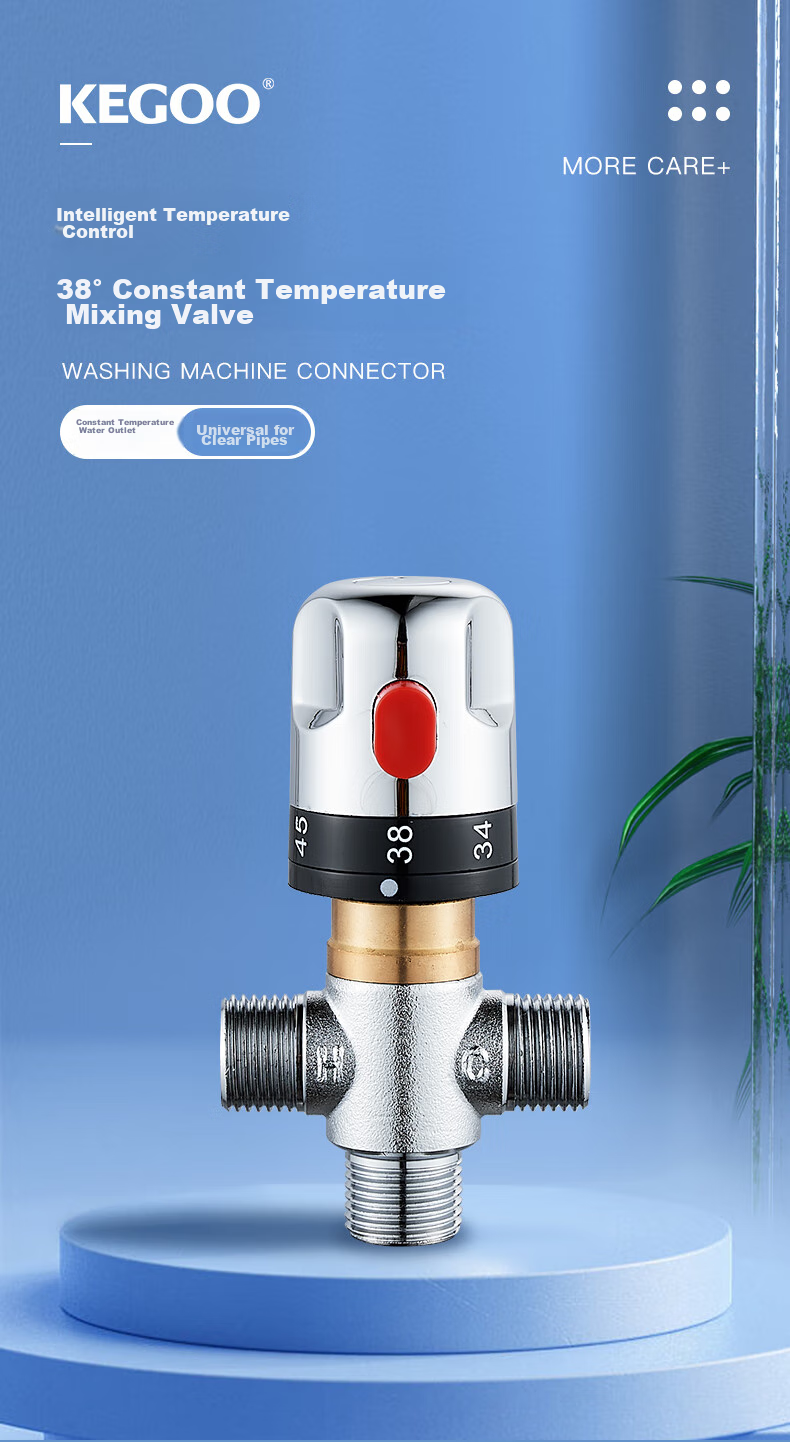 KEGOO Surface-Mounted Shower Faucet with Constant Hot And Cold Temperature, Bathroom Shower Head Switch Copper Mixing Valve K3028 1