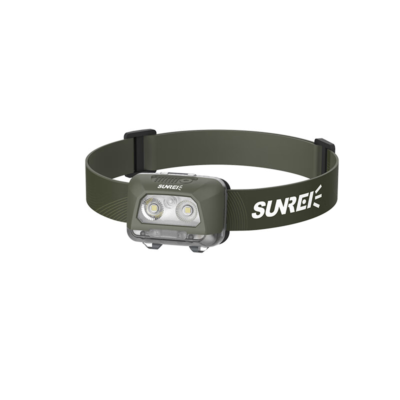 Sanlix Lightweight Fishing Sensor Outdoor Headlamp LED Waterproof Super Bright Mountaineering Rechargeable Hiking Head-Worn Light Military Green