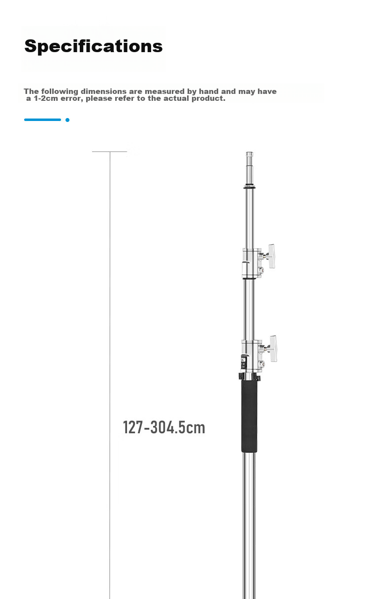 AMBITFUL Photography Magic Leg Light Stand 3.2m Inclined Arm Bracket, Ceiling Light Stand, Professional Studio Equipment, High Load-Bearing Light Stand, Suitable for Flash Lights, Photography Lights, Continuous Lighting, And Live Streaming Lights 30