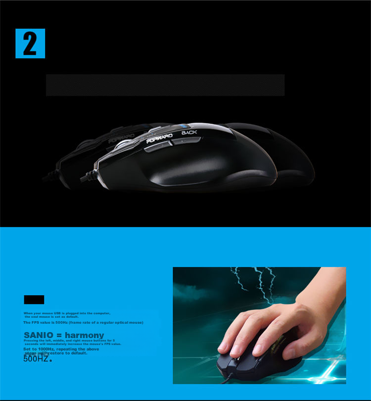 AULA S12Pro Large Wired Mouse, Gaming Mouse, RGB Lighting Effects, Ergonomic Design, E-Sports Mouse, Computer Mouse, White And Gray Color 6
