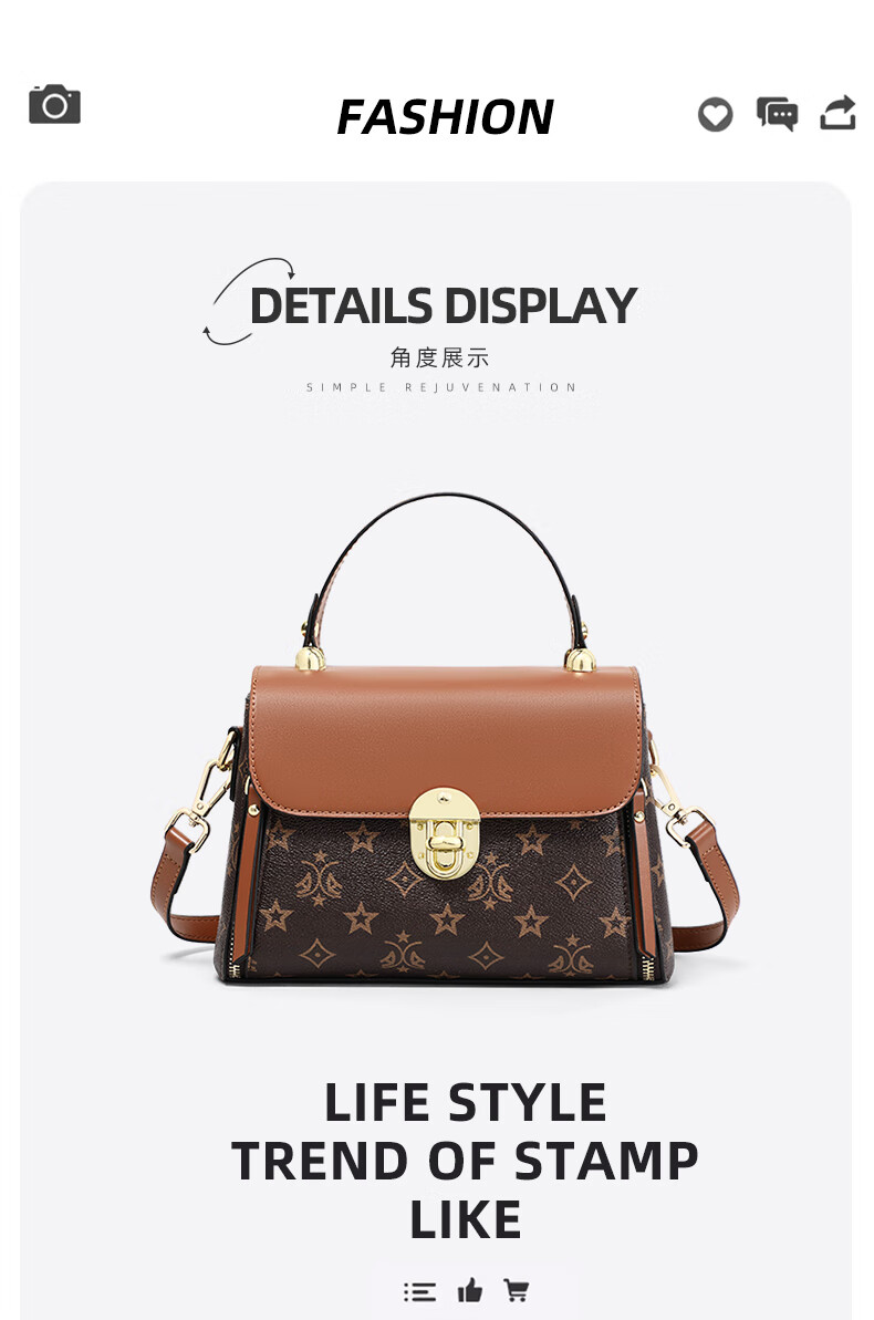 Aiqinghai Handbag, Women's Crossbody Bag, Shoulder Bag, Phone Bag, Light Luxury Brand, Birthday And Mother's Day Gift, Practical Present for Mom 13
