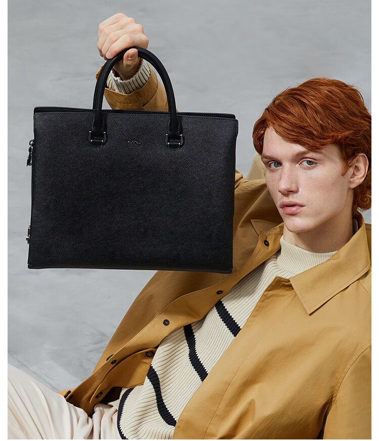 Goldlion Briefcase, Business Handbag, Cowhide Men's Bag, Laptop Bag, Large Capacity Business Bag, Birthday Gift 4
