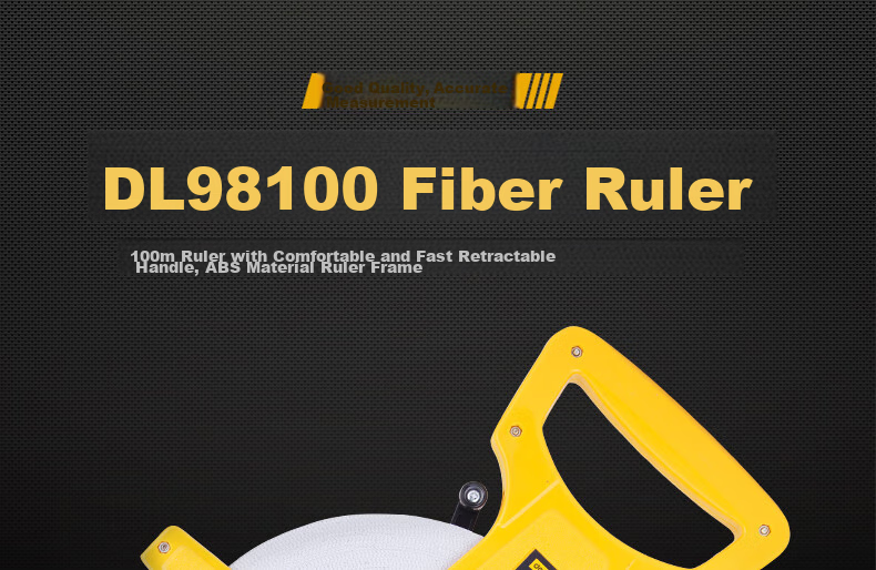 Deli Frame Fiber Ruler, Handheld Measuring Tape, Engineering Measuring Ruler, Leather Tape Measure, 100m X 12.5mm 1