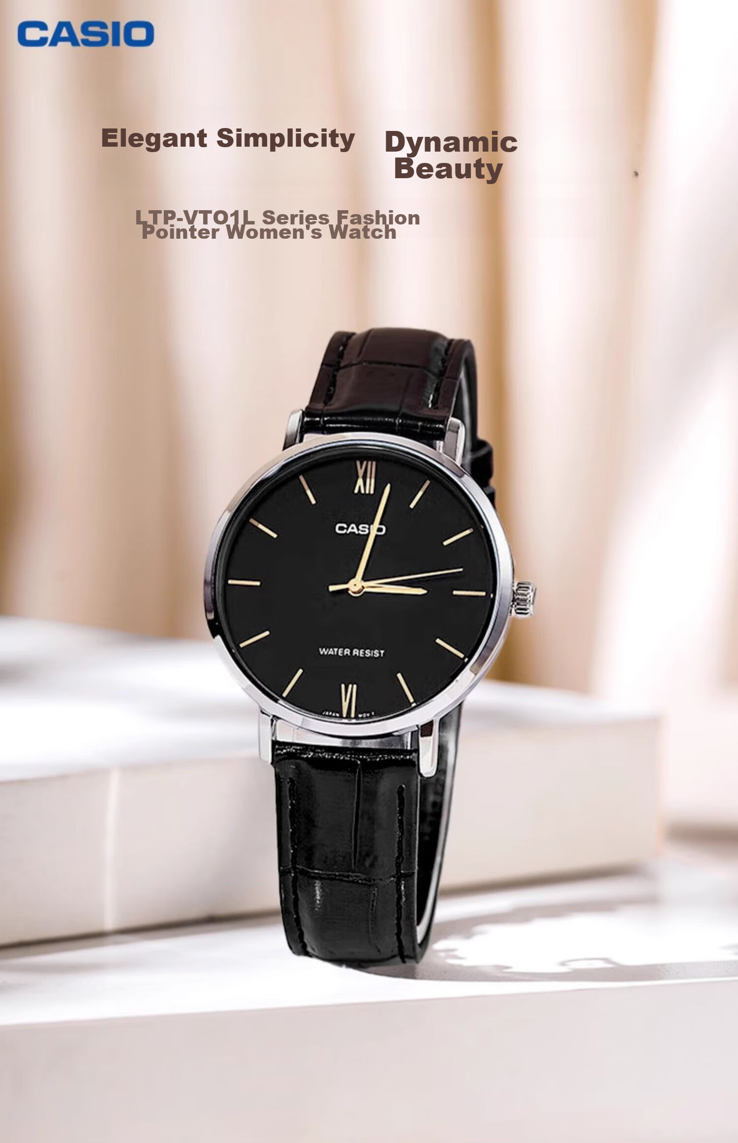 CASIO Ladies Analog Series Watch, Commuter Waterproof Student Quartz Wristwatch, Gift for Girlfriend, LTP-1183A 24