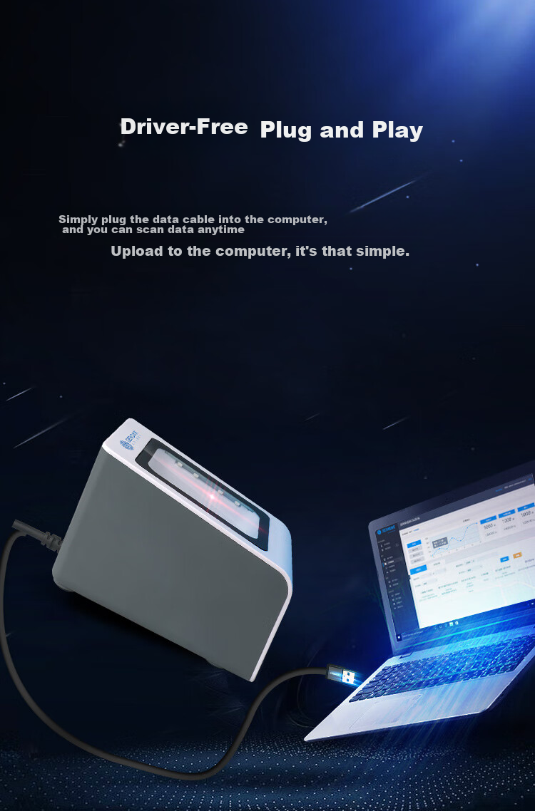 GEPAD 1D/2D Barcode Scanner Payment Box Scanning Platform, Restaurant And Retail Payment Code Scanner Gun, Vaccine Administration Electronic Medical Insurance Scanner H-89 12