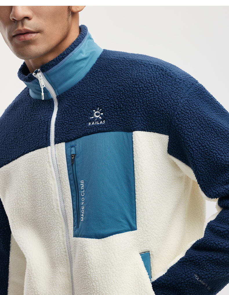 【凯乐石kg2132520】凯乐石 kailas速干衣透气翻领男羊羔摇粒绒kg