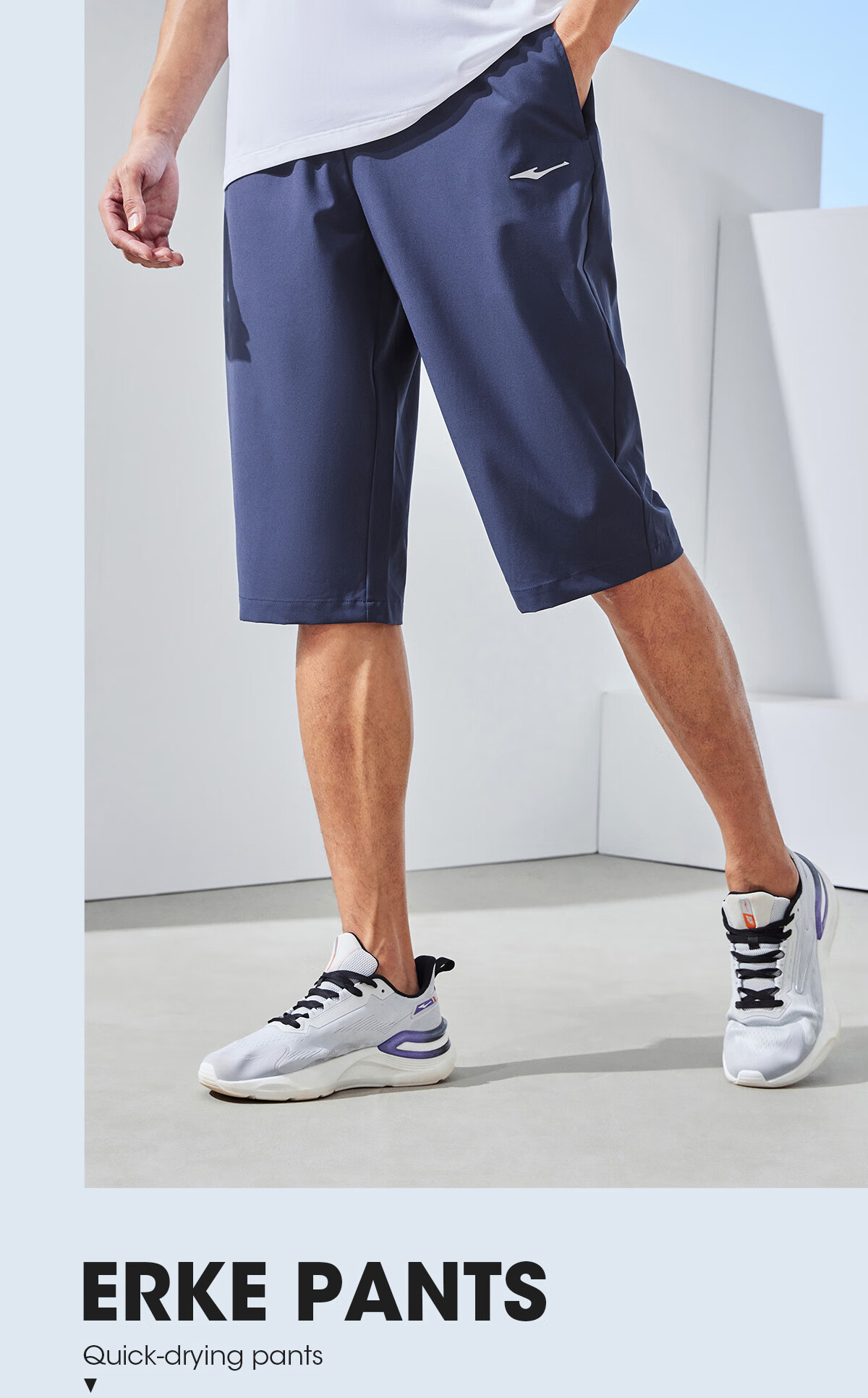 ERKE Men's Sports Shorts, Autumn Casual Quick-Dry Moisture-Wicking Breathable Running Pants for Me 13