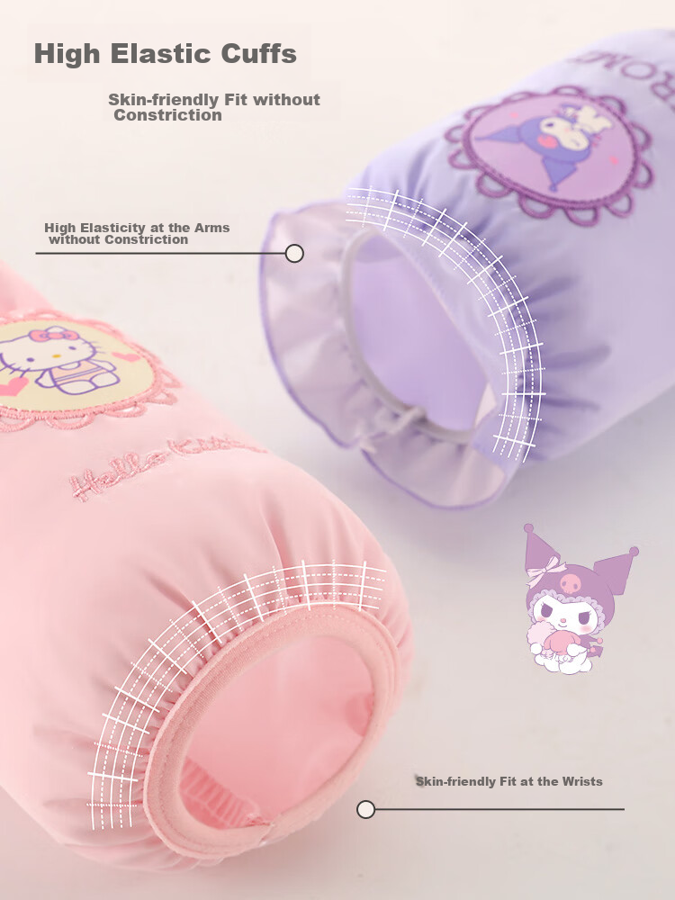 Hello Kitty Children's Arm Sleeves, Girls' Waterproof And Dirt-Proof Arm Covers, Toddler Baby Student Drawing Eating Sleeve Protectors TXT9268 5