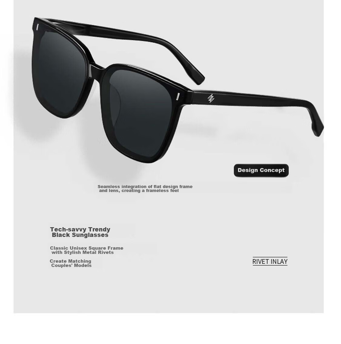 HELEN KELLER Polarized Sunglasses, UV Protection, Fashionable Large Frame Sunglasses for Men And Women, Driving Glasses 4
