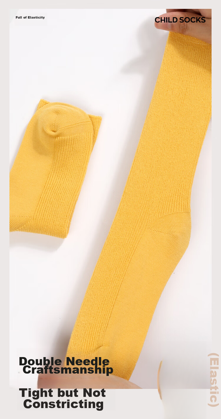 Barbie Girls' Cotton Socks, Children's Slouch Socks, Long Socks, Girls' Mid-Calf Socks, Solid Color Spring And Autumn Calf-Length Socks 6