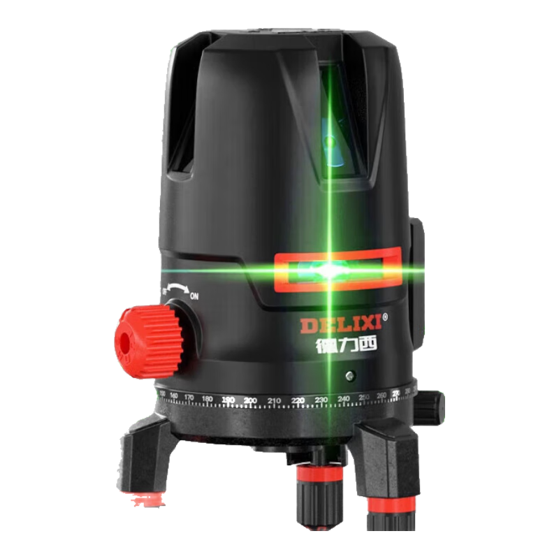DELIXI ELECTRIC Green Light 3-Line Laser Level High Precision Strong Light Fine Line Auto Leveling Ruler Household Marking Laser Level