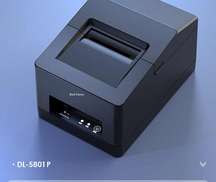 Deli DL-801P(NEW), Jingdong, Takeout Thermal Receipt Printer, Supermarket Retail Catering Milk Tea Shop Meituan Wolemei, 80mm Receipt Printer USB Model 4