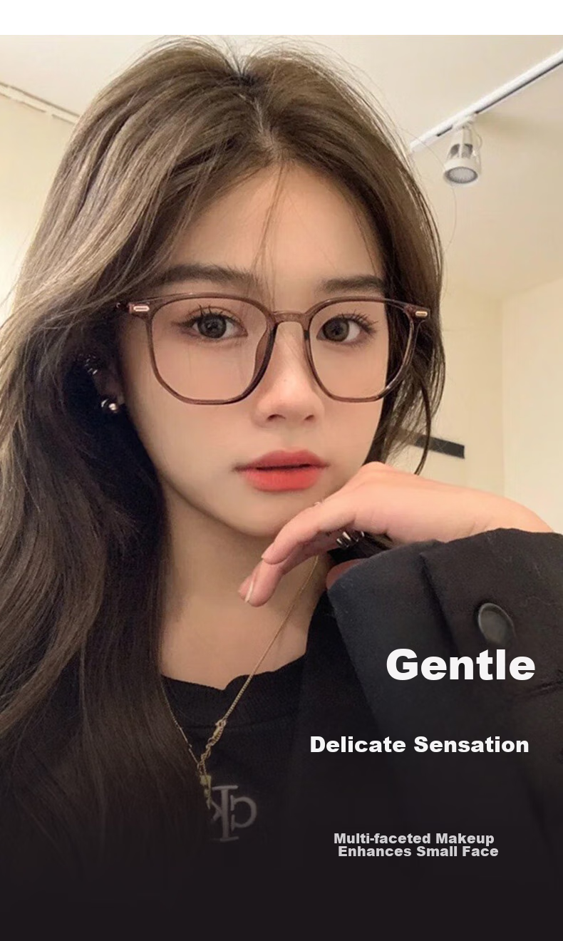 CAPONI Anti-Blue Light Glasses for Women with Myopia, Photochromic Non-Prescription Glasses for Men, Ultra-Light Cold Tea Frameless Glasses, Can Be Fitted with Prescription Lenses And Astigmatism Correctio 3
