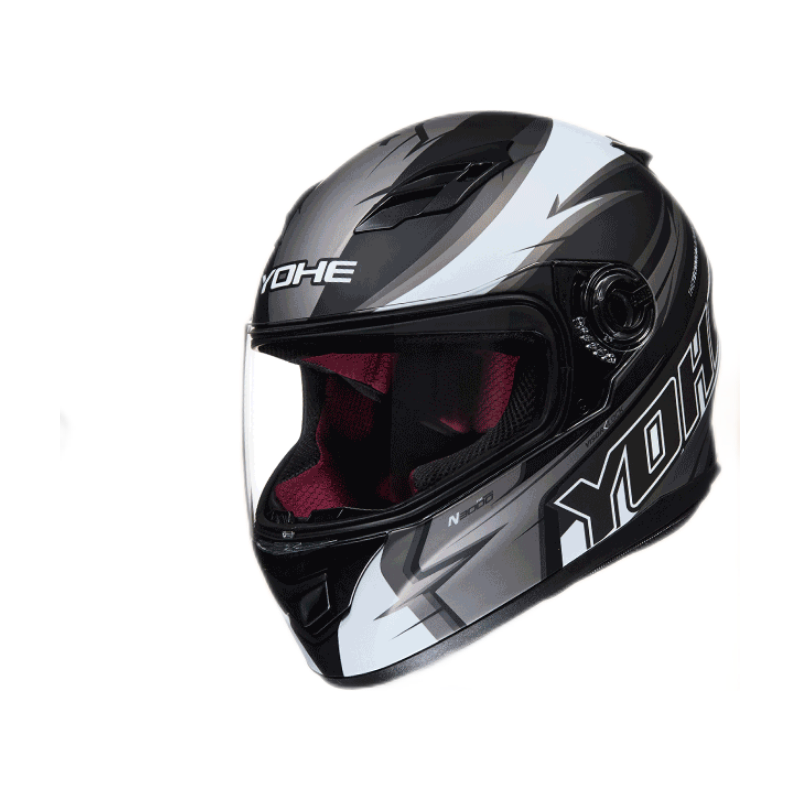 YOHE Motorcycle Helmet, New National Standard 3C Certified, Spring Vintage Full-Face Helmet, Electric Vehicle Safety Helmet for Men And Women, Full-Face, 970 Black Large LOGO, XXL
