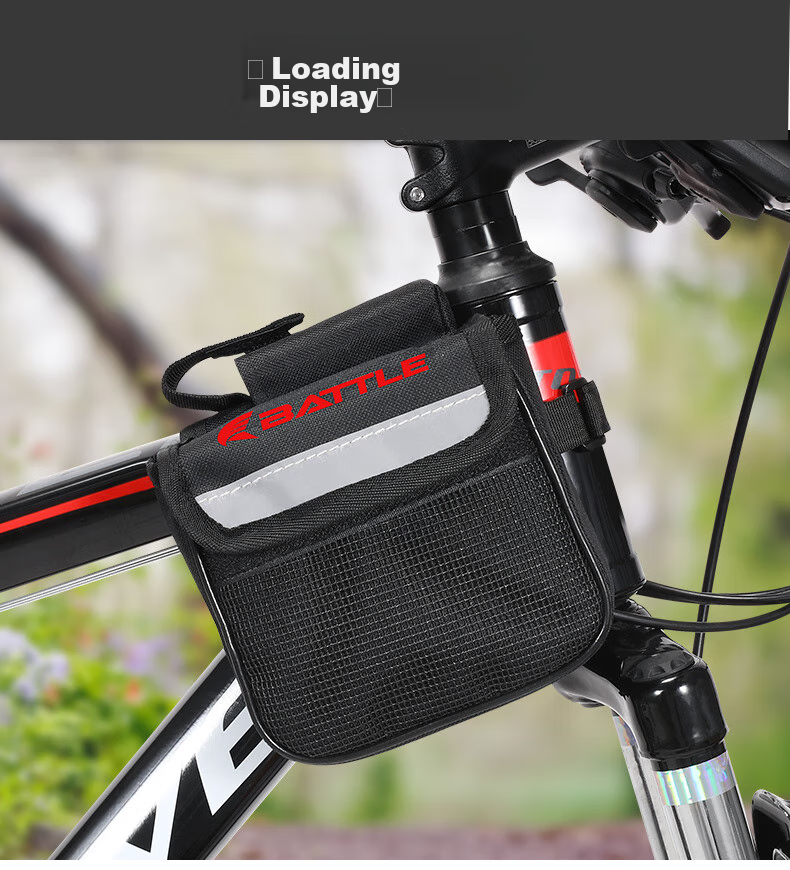 BATTLE Mountain Bike Handlebar Bag, Bicycle Accessory, Universal Handlebar Saddle Bag, Phone Pouch 8