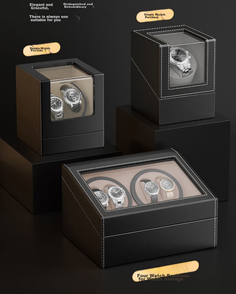 Yajia Watch Winder, Automatic Magnetic-Proof Watch Winder for Mechanical Watches, Storage Box for Men's And Women's Watches 24