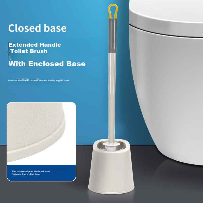 Bendi Extended Handle Toilet Brush Set, Bathroom Cleaning Brush, Toilet Cleaning Brush with No Dead Angles