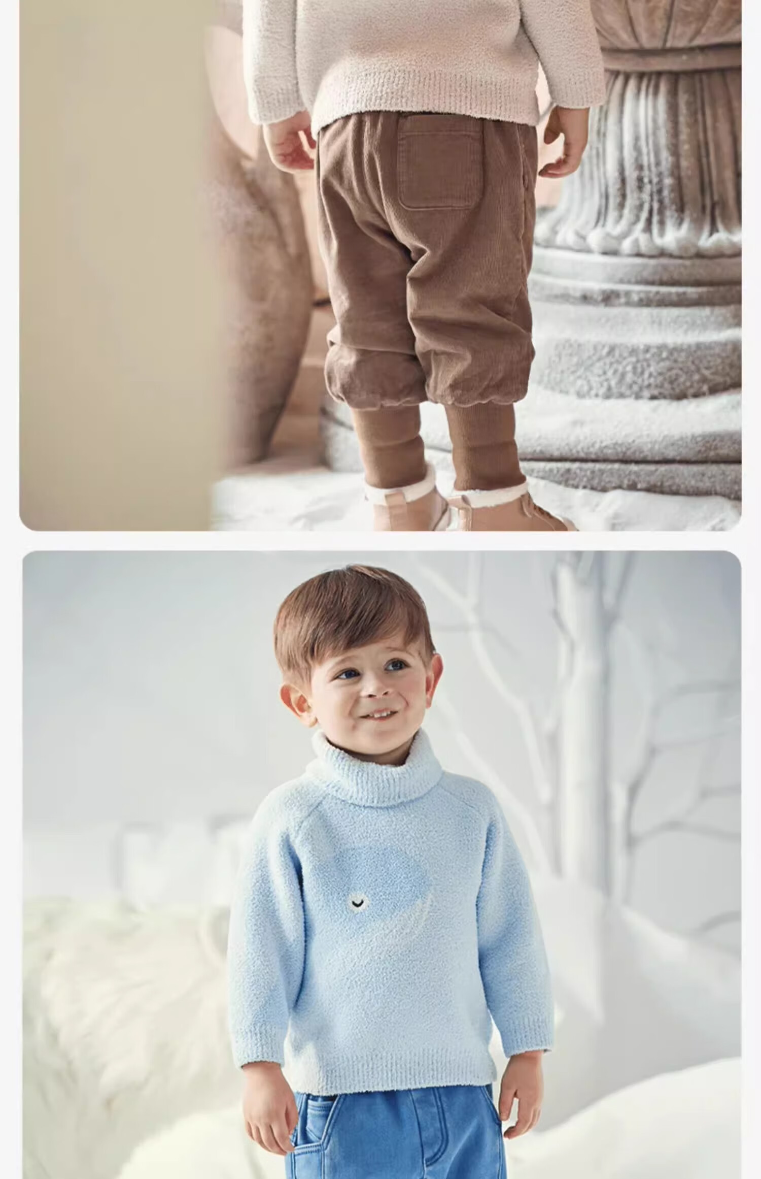 DAVE & BELLA Kids Turtleneck Sweater Autumn Winter Boys Cartoon Base Shirt Girls Chenille Top 3