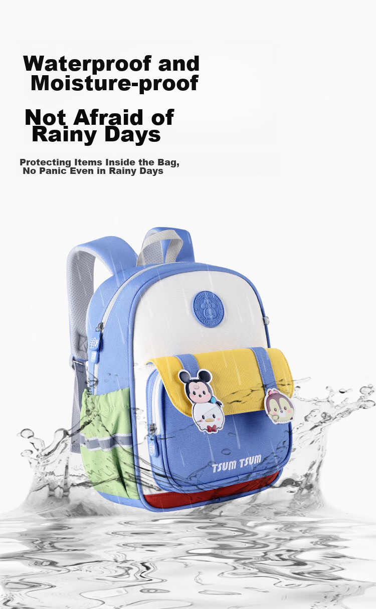 Disney Children's Backpack, Kindergarten Girl First Grade Strawberry Bear, Lightweight Cute Backpack for Boys And Girls, St80264 Blue 8