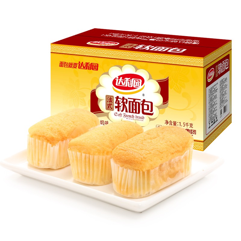 达利园法式软面包香奶味3斤整箱装零食糕点心早餐代餐 新老包装随机发货