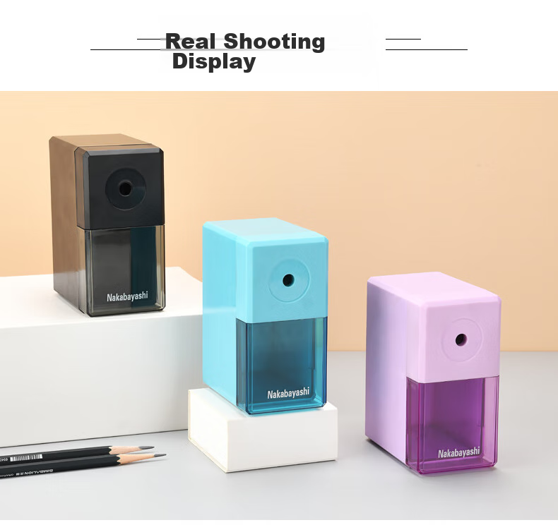 Nakabayashi Hand-Cranked Pencil Sharpener, Art Sketching Pencil Sharpener, Stationery Rotary Sharpener, Adjustable Thickness, Elementary School Student Learning Supplies Gift, Sky Blue [Long Drawing-Specific Tip] 11