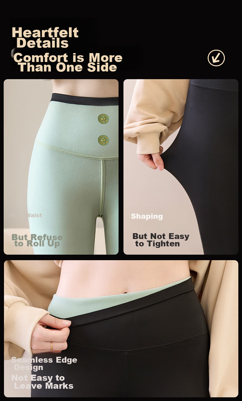 LangSha Shark Leggings for Women, Slimming And Butt-Lifting, Autumn And Winter Thick Fleece-Lined, Wearable Outside, Warm Tight-Fitting Yoga Pants 12