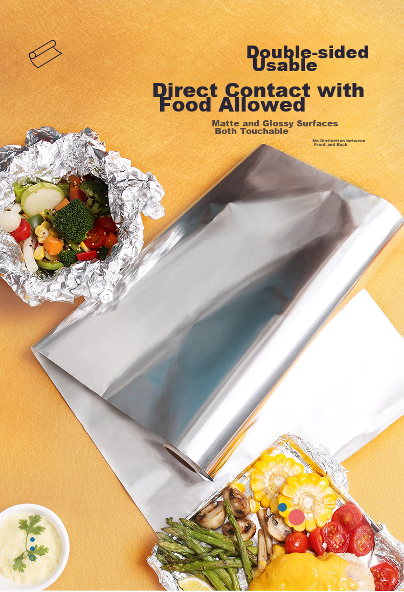 Jing Hui Si Chuang Aluminum Foil Roll [30cm*10m, 2 Rolls] Aluminum Foil for Air Fryer, Oven, Barbecue, Camping And Picnic 3
