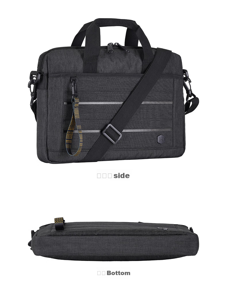 CAT Crossbody Bag, Lightweight Laptop Bag, 14-Inch Men's Business Briefcase, Multi-Pocket Handheld Shoulder Bag, Hanging Black 84349 12
