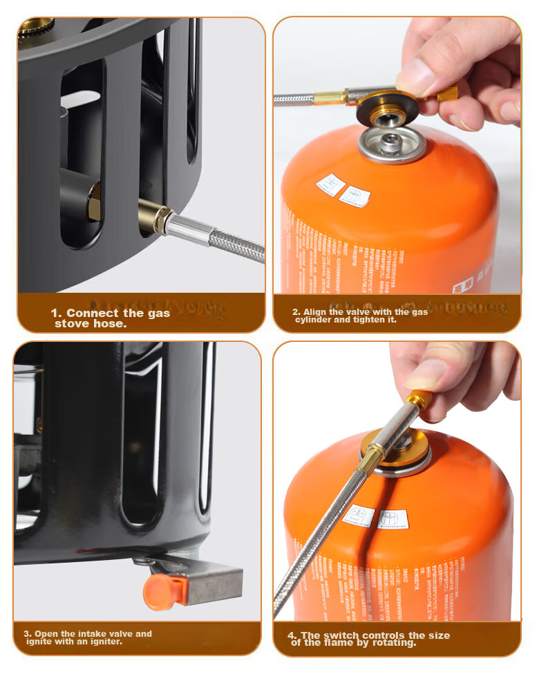 Geshu Gas Cylinder Adapter, Cartridge Stove Connector, High Mountain Gas Cylinder Converter, Outdoor Stove Adapter, Conversion Device 13