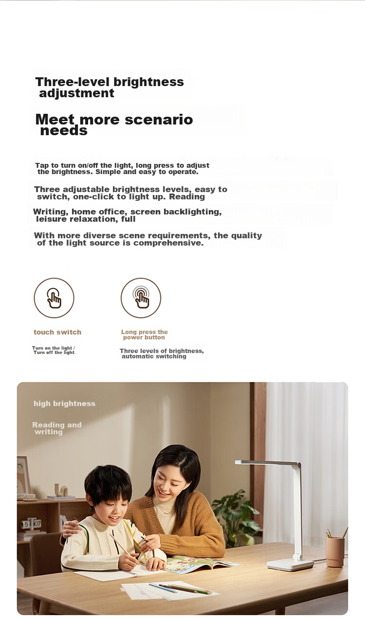 Mijia Xiaomi Mijia Desk Lamp 2 Lite, Student And Children's Study Reading Eye Protection Light Fixture, National Standard AA Grade 11