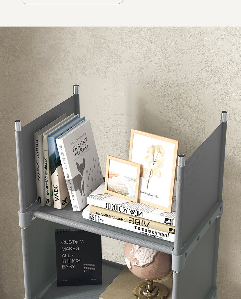 Jialiren Floor Bookshelf, Desktop Storage Rack for Students, Simple Bookcase for Dormitory And Home Use, Multifunctional Storage Shelf 10