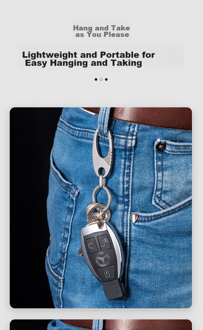 YORA Titanium Alloy Car Key Chain, Men's Pendant, Key Ring, Waist-Hanging Key Fob for Electric Vehicles And Motorcycles 5