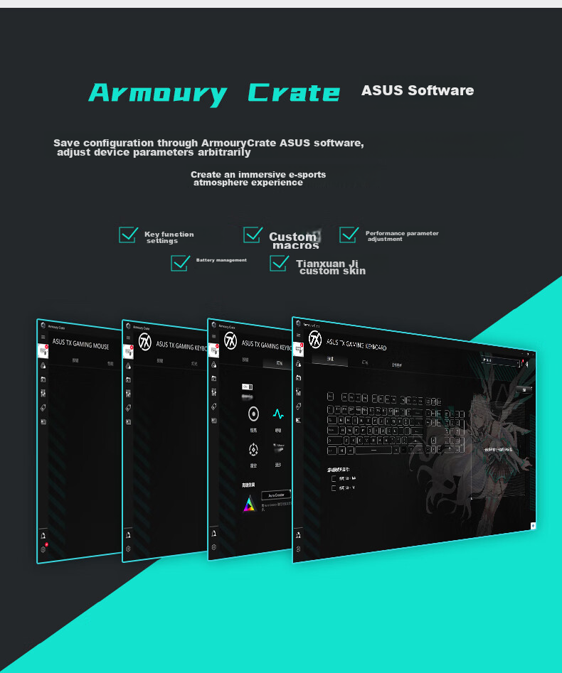 ASUS TUF Gaming TX75 Magnetic Axis Keyboard TTC Magnetic Switches Tri-Mode Gaming Keyboard Gasket Mount Structure 75% Layout 8K Report Rate Valorant 9