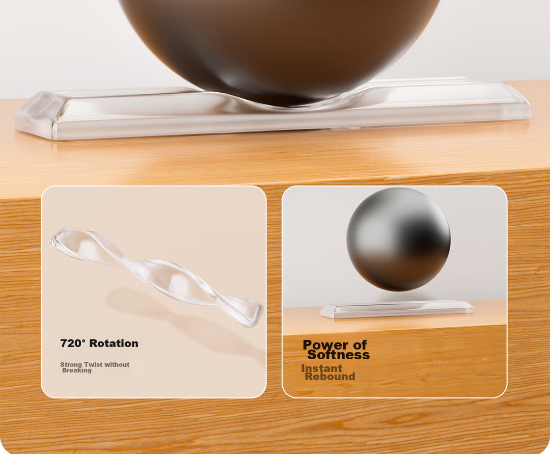 Silicone Anti-Collision Sticker, Transparent Silicone Anti-Collision Particles Door Handle Anti-Collision Pad Anti-Collision Door Gadget Anti-Bump Silicone Protective Strip, Flat Φ12mm*4mm 19