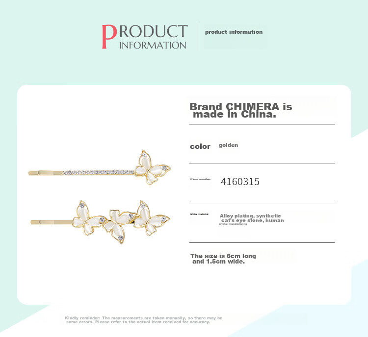 CHIMERA 2-Piece Hair Clip Set, Simple Side Bangs Clips, Hair Accessories, Mid-Autumn Festival Gift for Girls 11