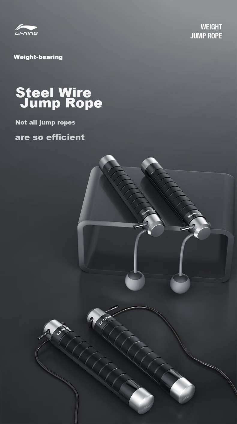 Li-Ning Cordless Jump Rope for Weight Loss, Fitness-Specific Professional Fat-Burning Men's Counting Electronic Weighted Large Ball Rope 1