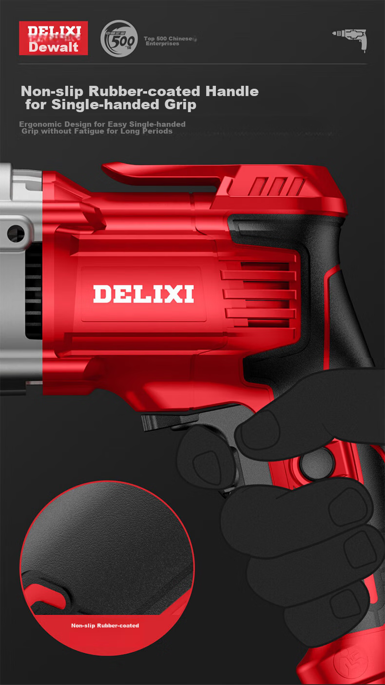 Deli Xidianqi 550W Electric Drill, AC Reversible Rotation, Household Power Tool, Multifunctional Handheld Electric Drill 20