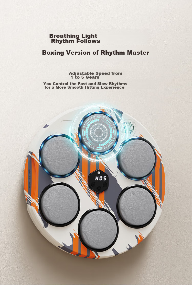 JD Original Music Boxing Wall Target, Adult And Children Reaction Target, Electronic Intelligent Punching Practice Boxing Fitness Training Equipment 8