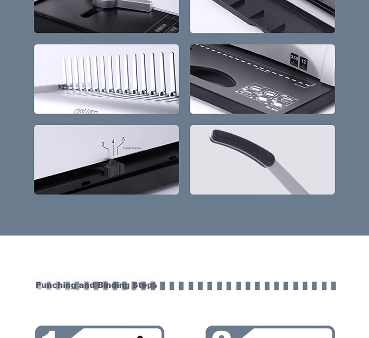 Deli Low-Force Ring/Buckle Binding Machine, 21-Hole Document File Tender Punched Machine/puncher, 3870N [Please Check for Free Gifts after Placing Order] 18