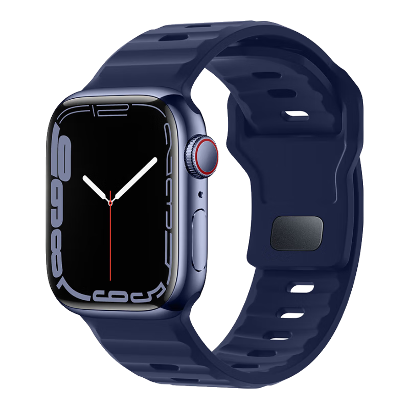 BHO Compatible Apple Watch S12 Band, Apple Watch S11/Ultra4 Stepped Silicone Strap, IWatch S10/9/8/7/SE3/Ultra2 Sports Band